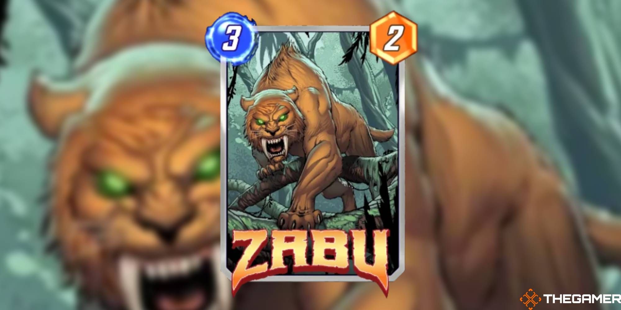 Marvel Snap - Zabu on a blurred background
