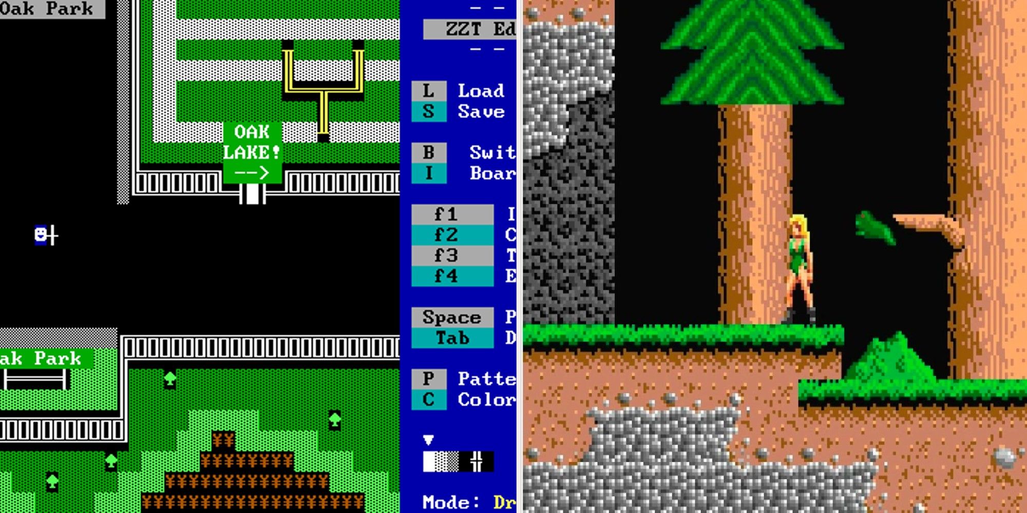 ZZT and Jill of The Jungle gameplay