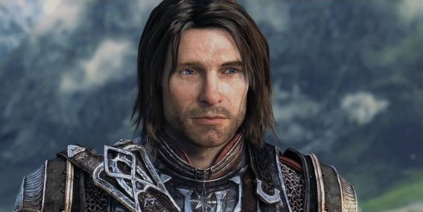 Talion with a soft expression in Shadow of War The Video Game