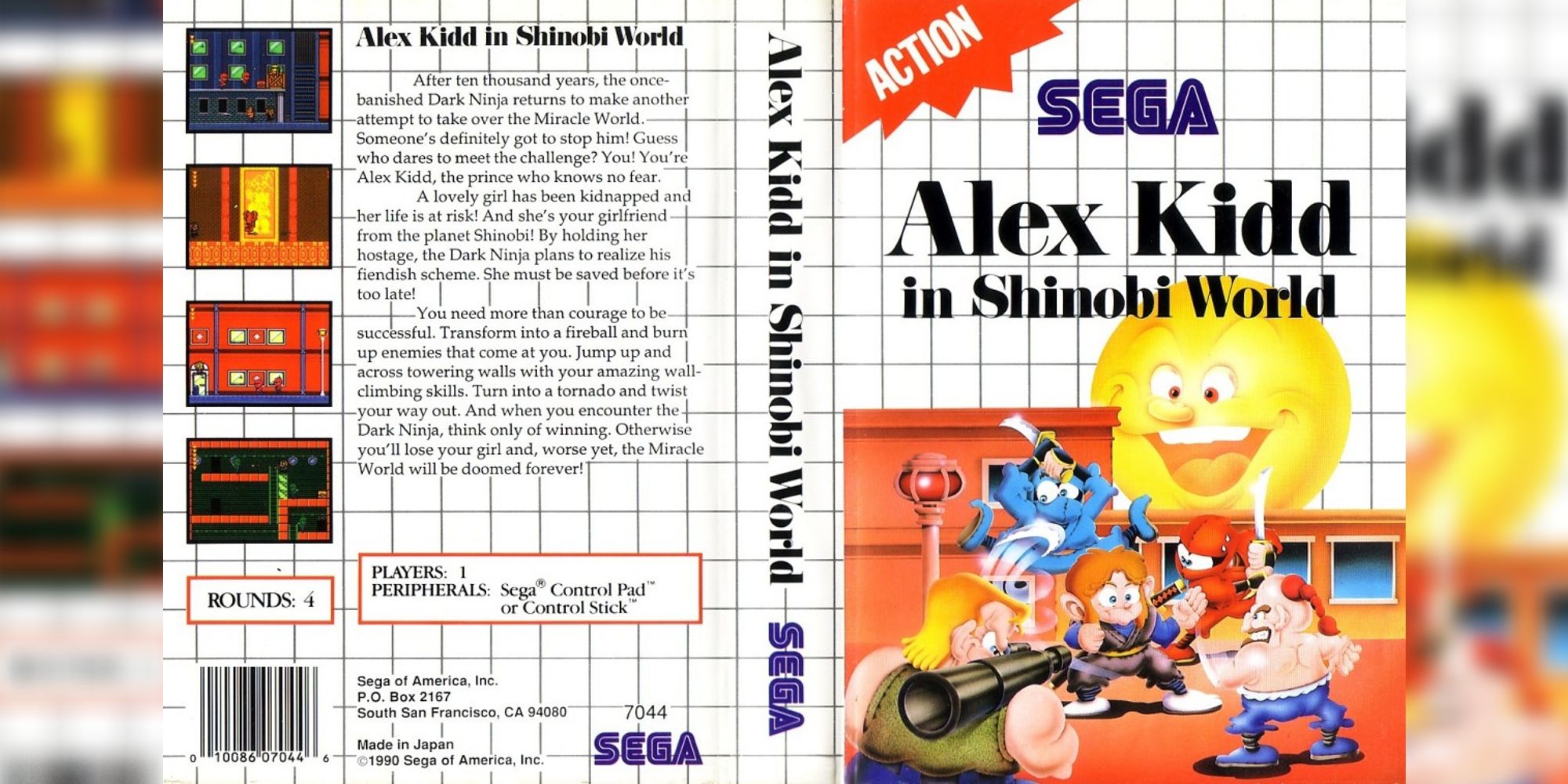 Alex Kidd In Shinobi World box art