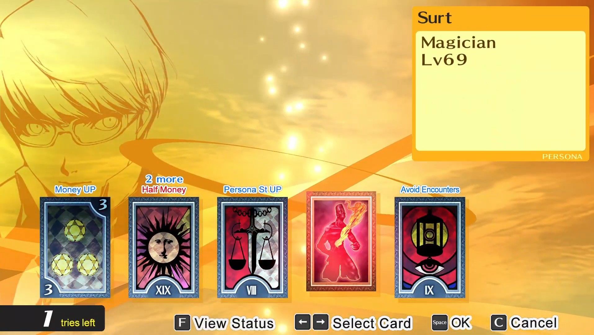 an example of shuffle time in persona 4 golden, highlighting the surt persona