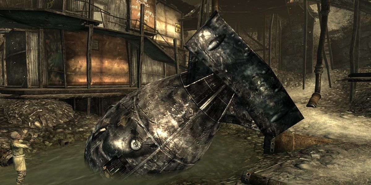 An undetonated atom bomb in Megaton in Fallout 3