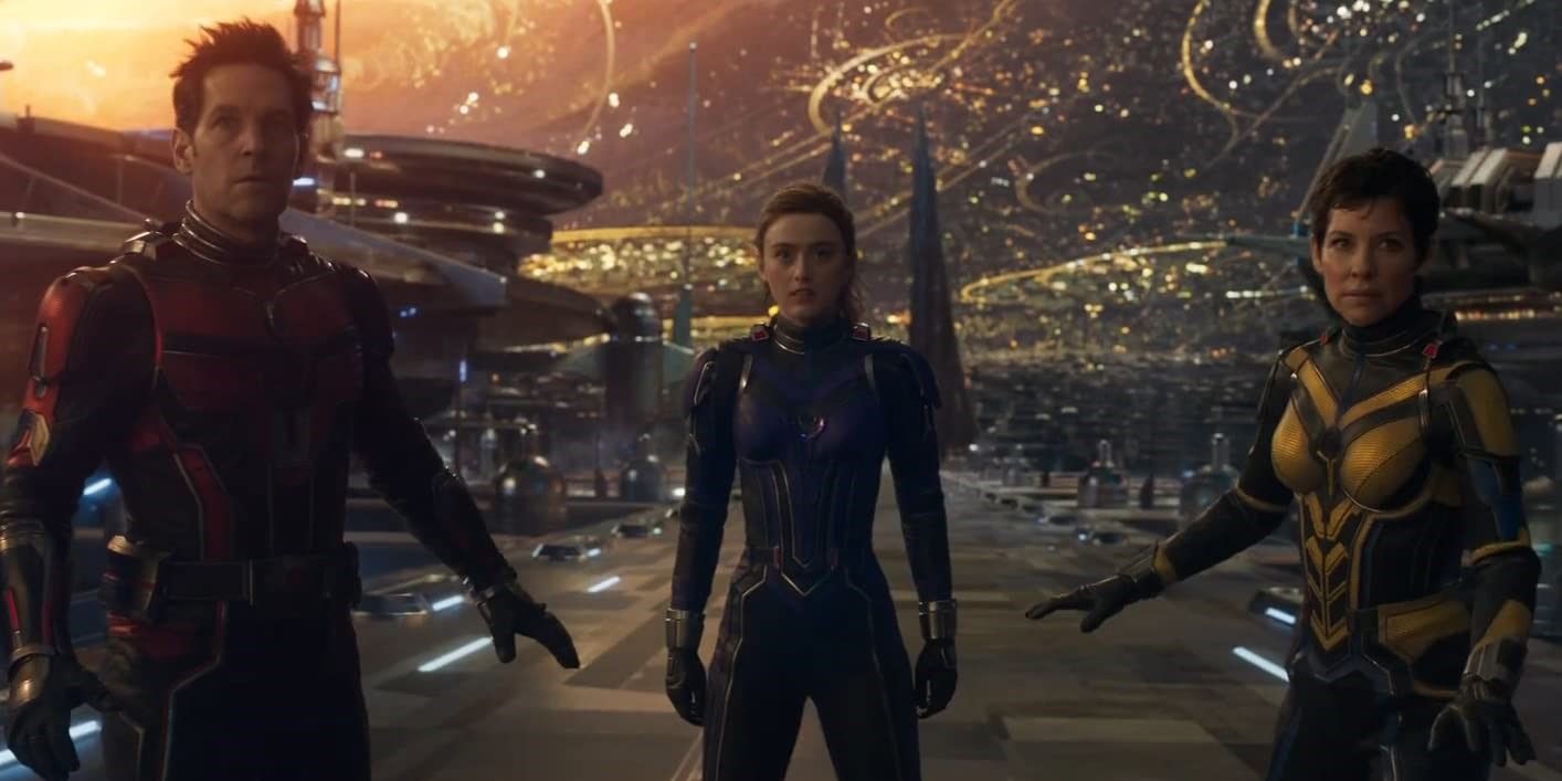 Ant-Man, Cassie, and Wasp in Quantumania