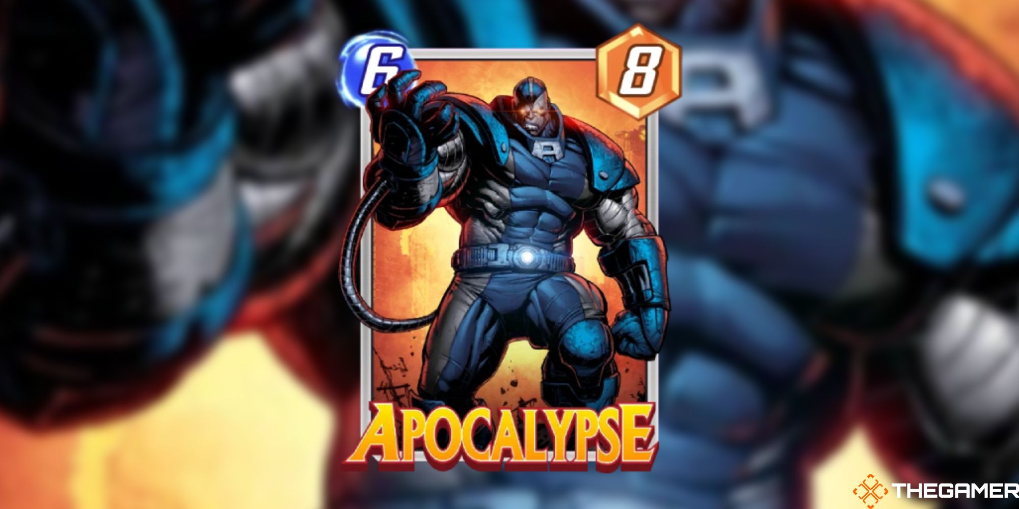 Card art of Apocalypse by Joverine and Ryan Kinnaird from Marvel Snap