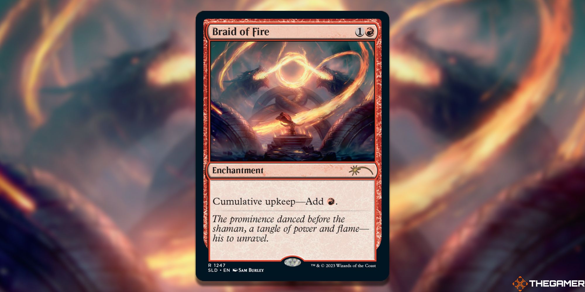 The card Braid Of Fire from Magic: The Gathering.