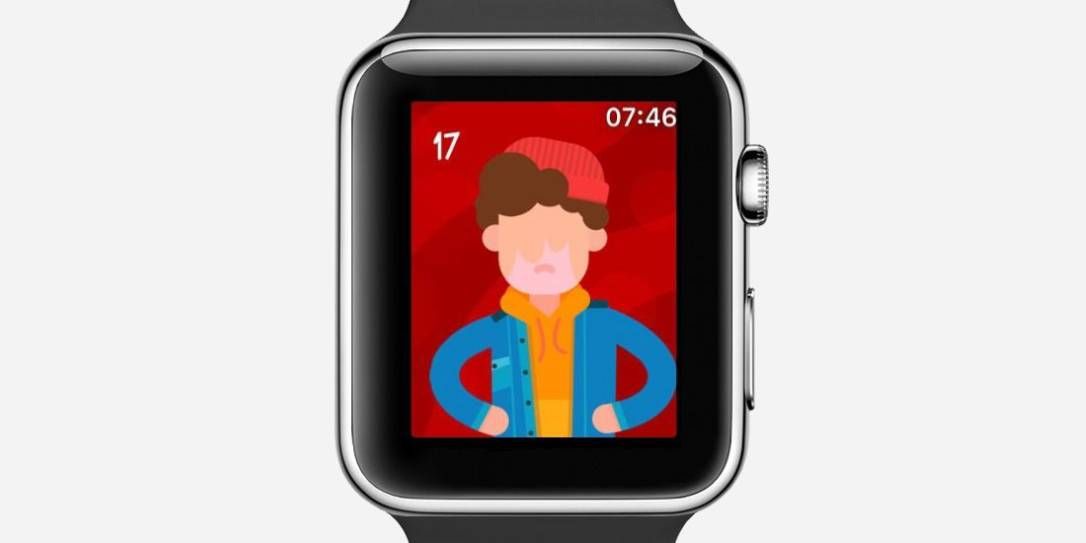 An image showing BubbleGum Hero on an Apple Watch