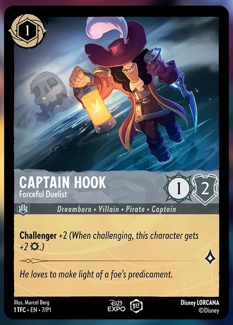Lorcana: Captain Hook, Forceful Duelist card