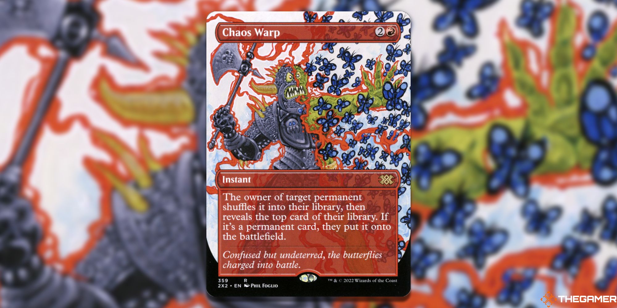The card Chaos Warp from Magic: The Gathering.