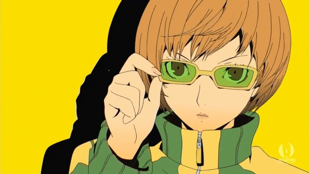 chie from the intro to the persona 4 golden anime
