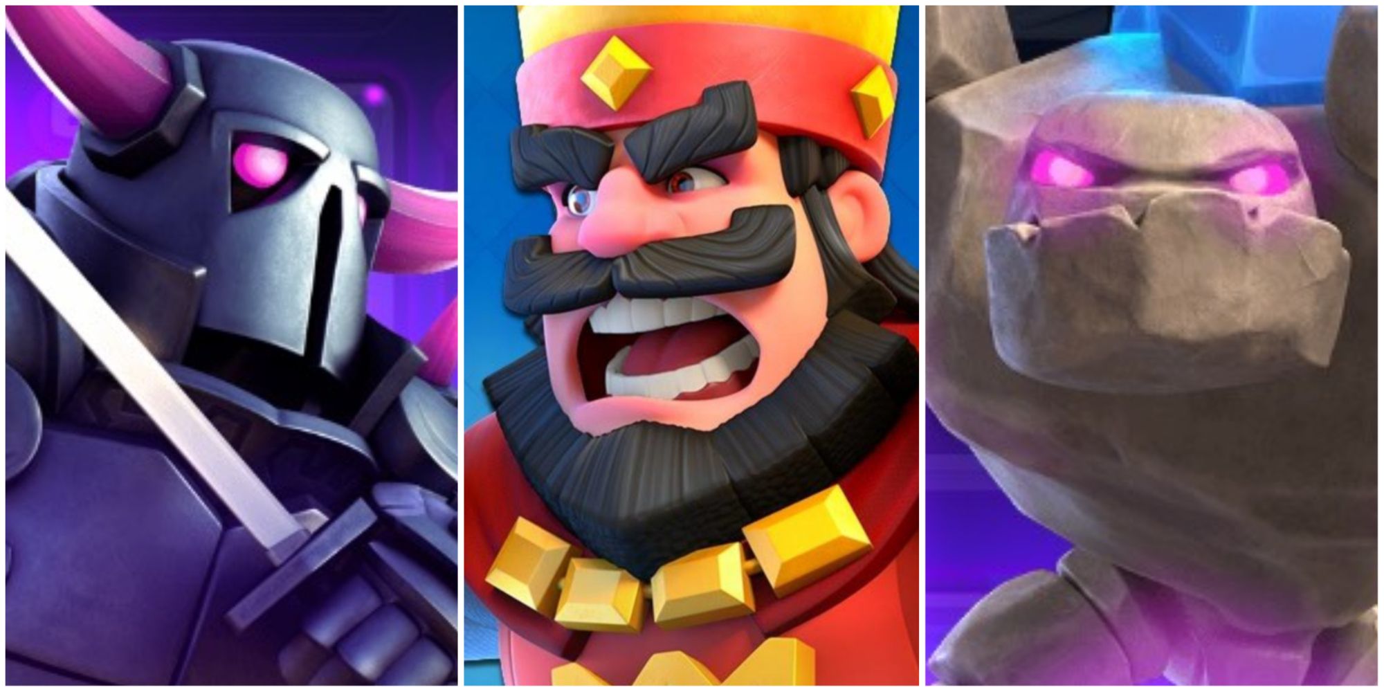 Clash Royale Man with P.E.K.K.A and Golem