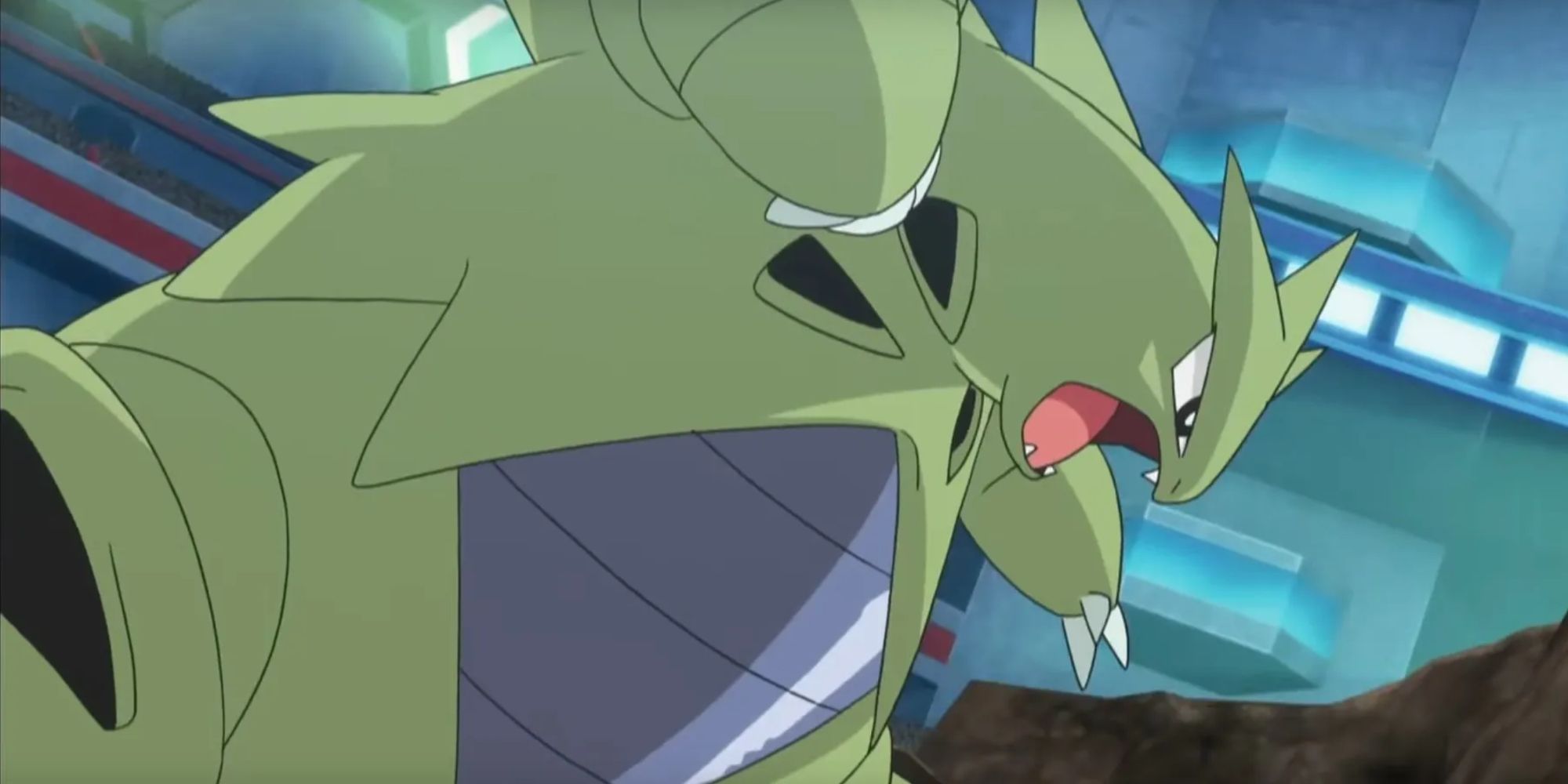 Tyranitar Leaning Forward With A Closed Fist