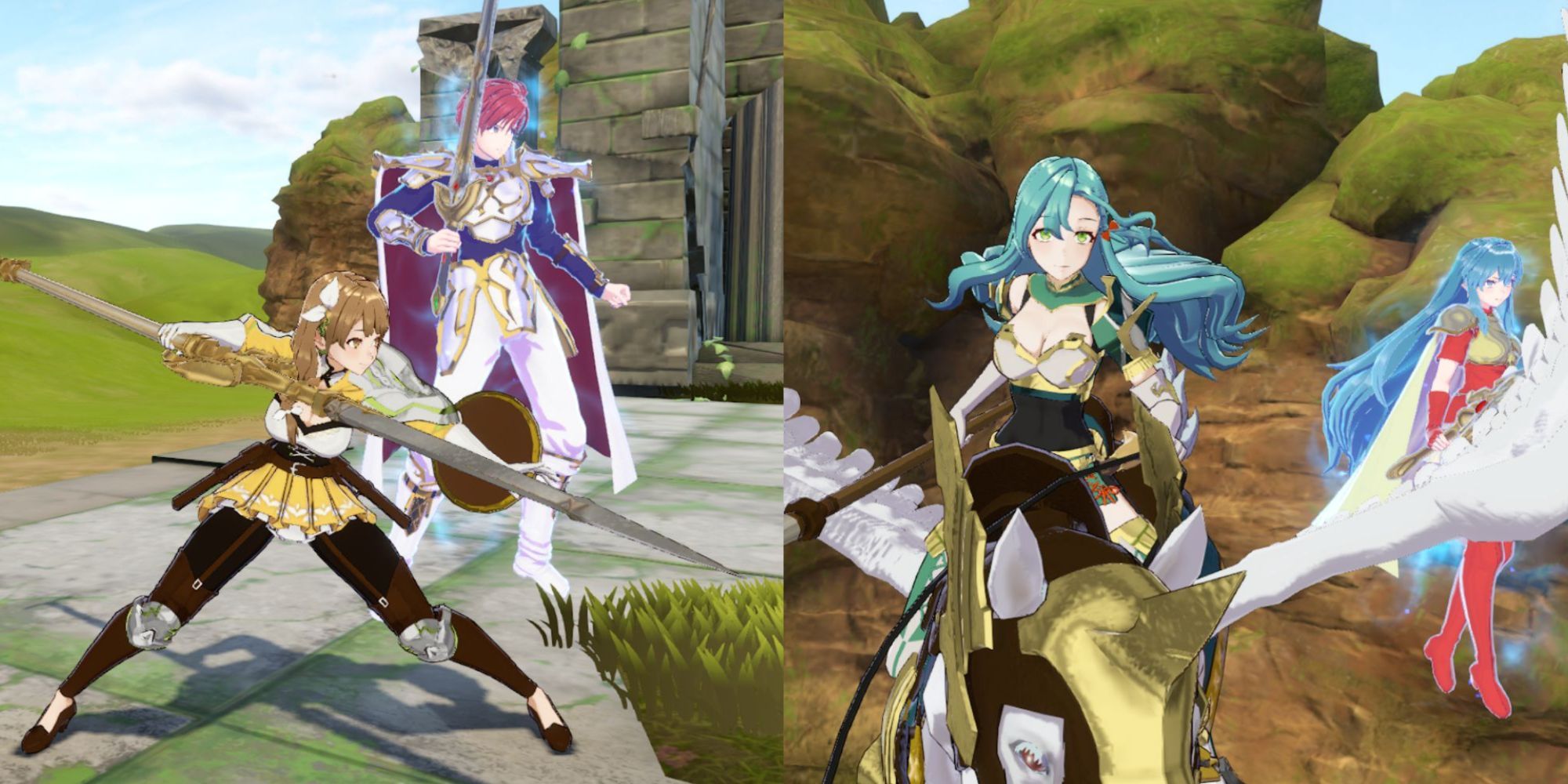 Fire Emblem Engage - Goldmary, Leif, Chloe, and Eirika paired together