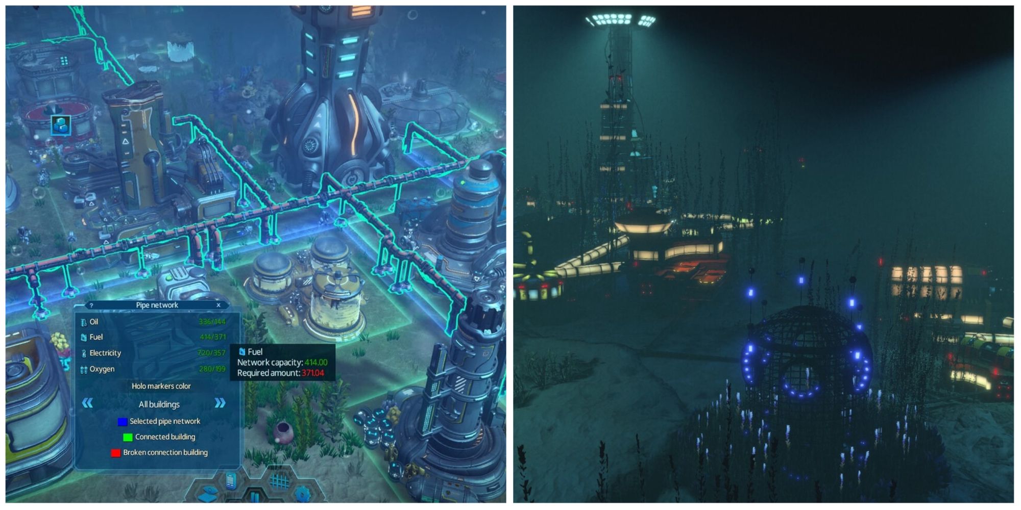 Aquatico Versus Surviving The Abyss: Aquaticos Different Buildings And A Base In The Abyss