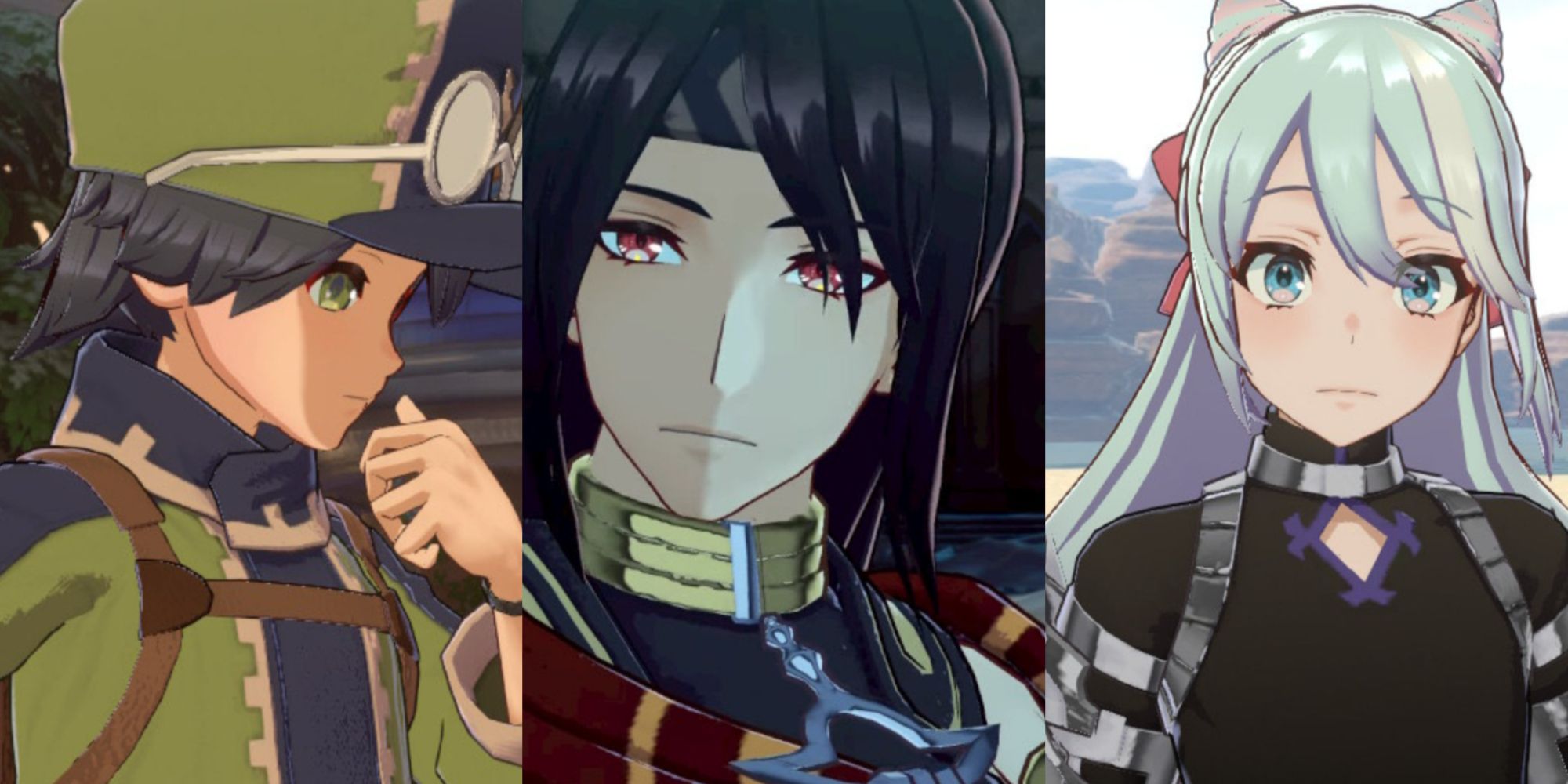 A collage of three Fire Emblem Characters: Jean, Alcryst, and Rosado
