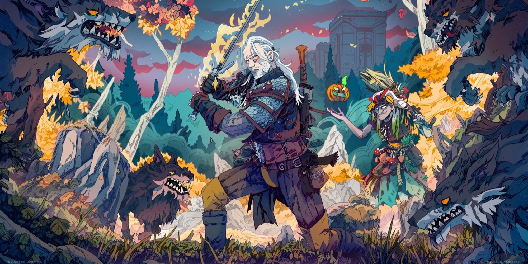 fortite's the witcher geralt loading screen