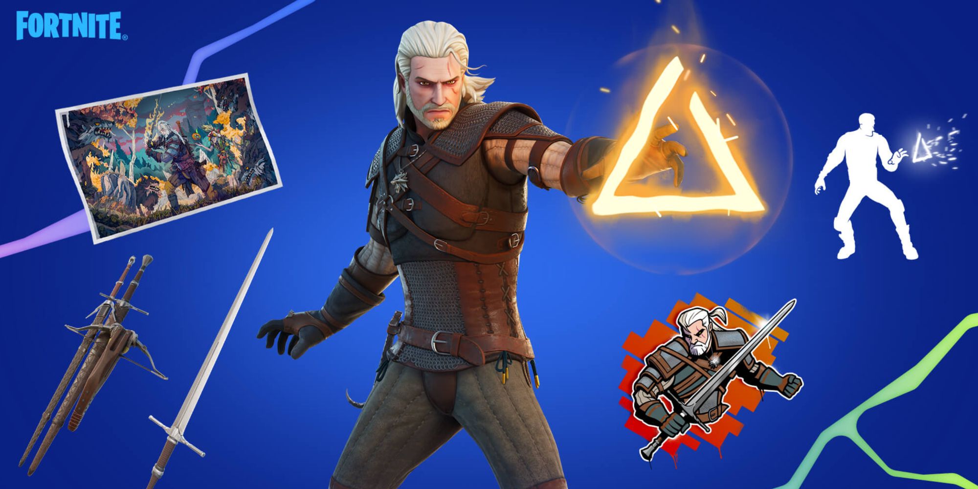 fortnite's geralt cosmetic items