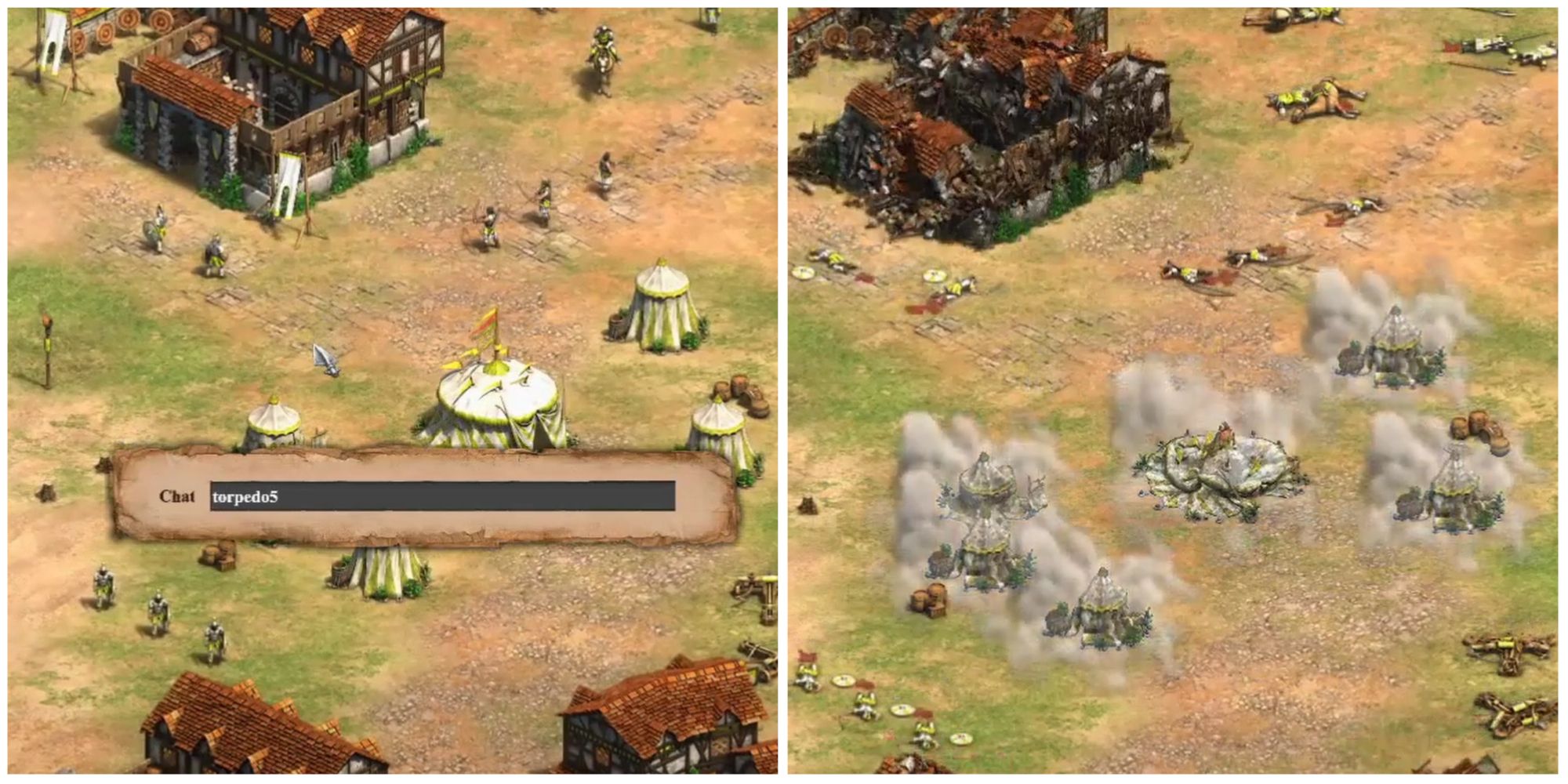 Age Of Empires 2: The Instant Kill Cheat In Use