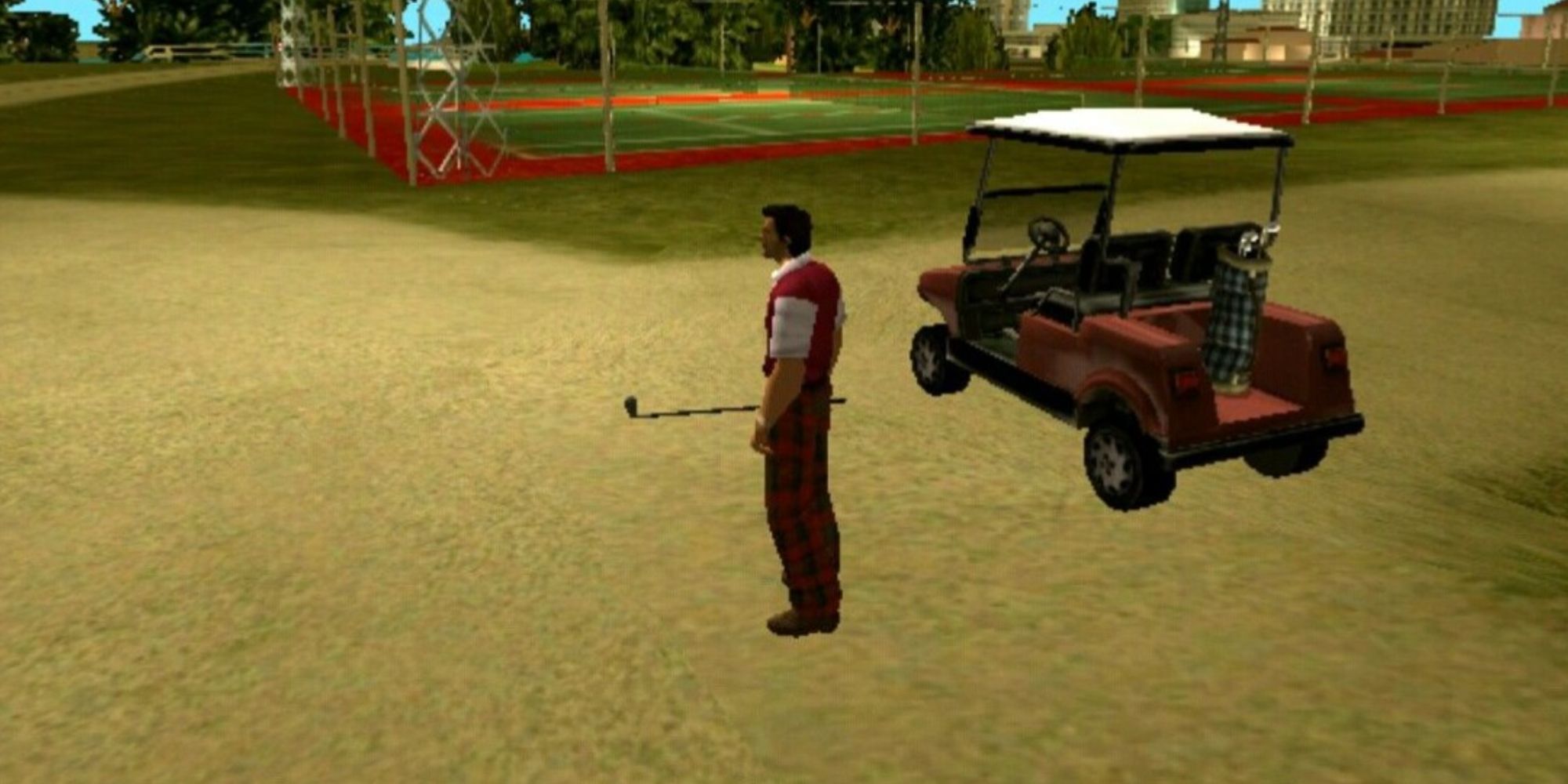 tommy and a golf cart in gta vice city