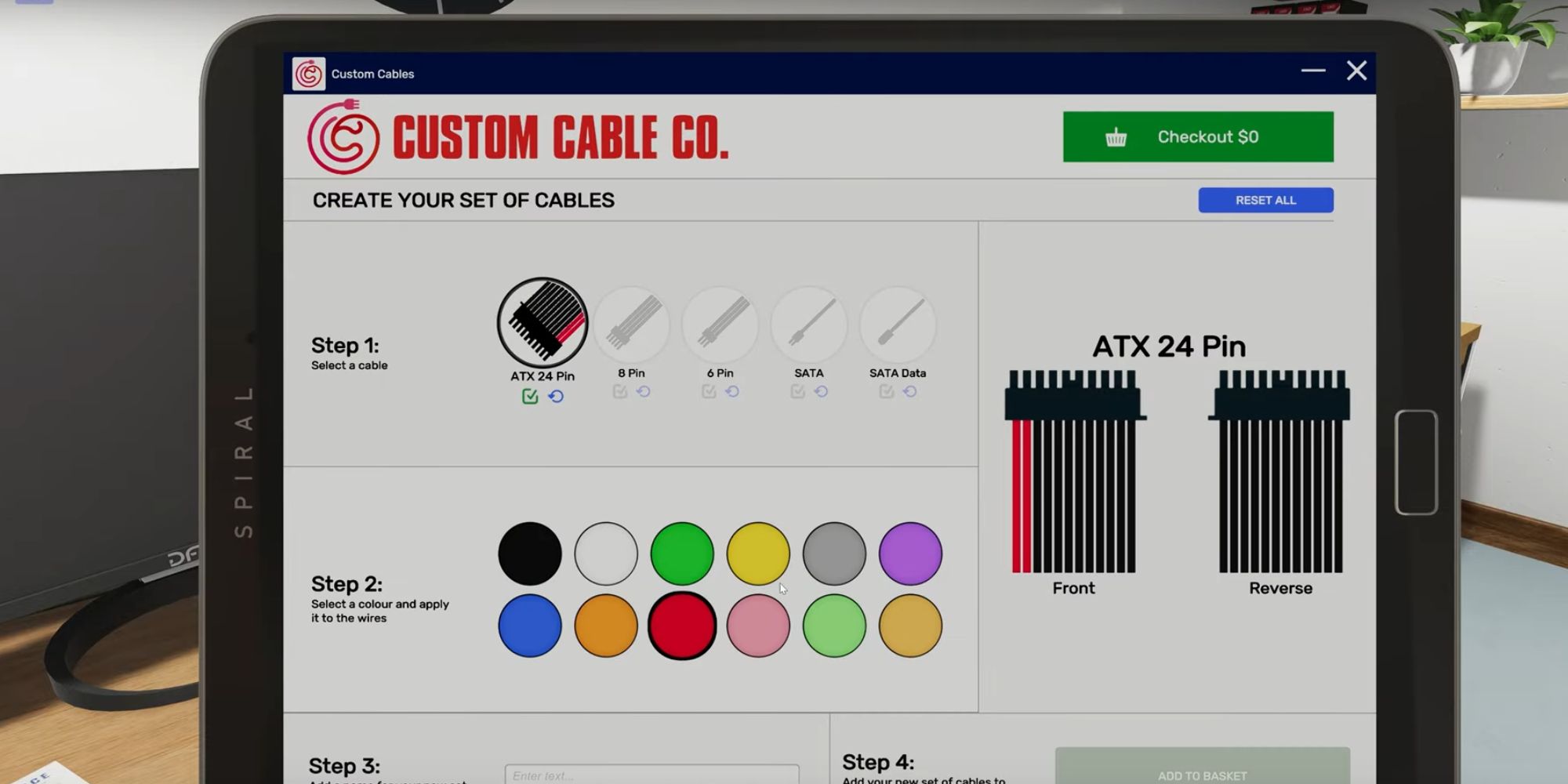 Custom Cable Color Shop in PC Building Simulator 2