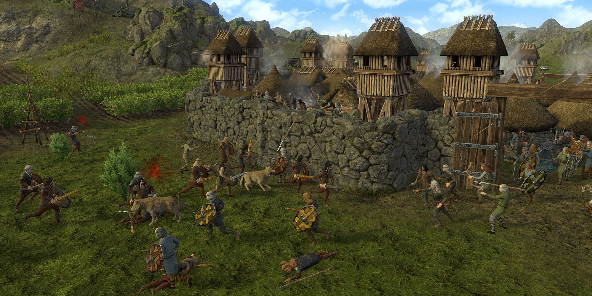 Dawn Of Man: A Town Under Attack From Warriors And Wolves