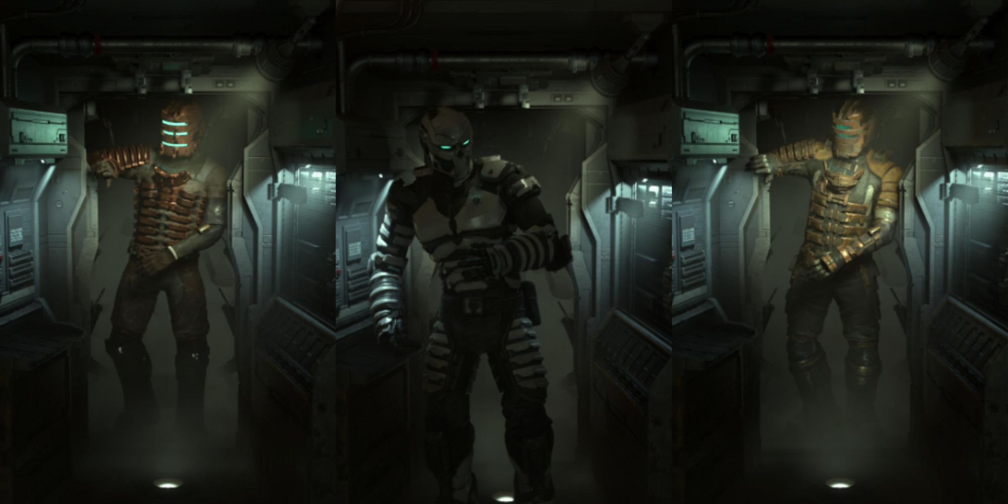 Every Dead Space suit with DS-08, level 6, and level 2