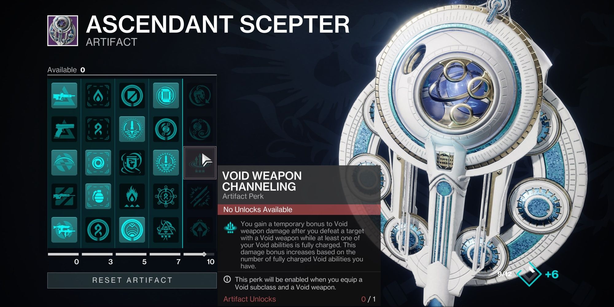 Destiny 2 Ascendant Scepter Artifact Column Five