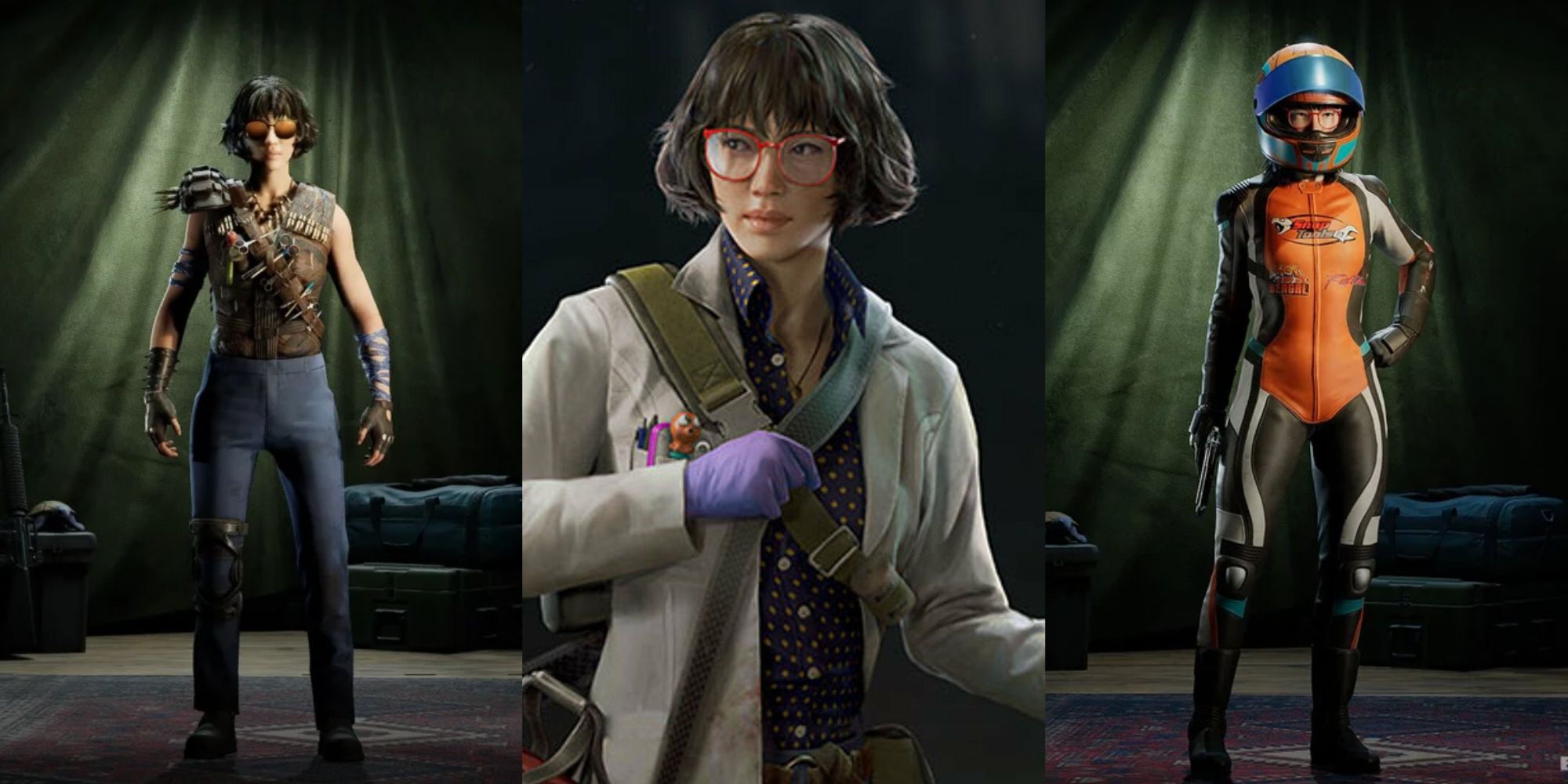 Doc Back 4 Blood in the Total Apocaplyse outfit, default outfit, and Fuel Injected outfit.
