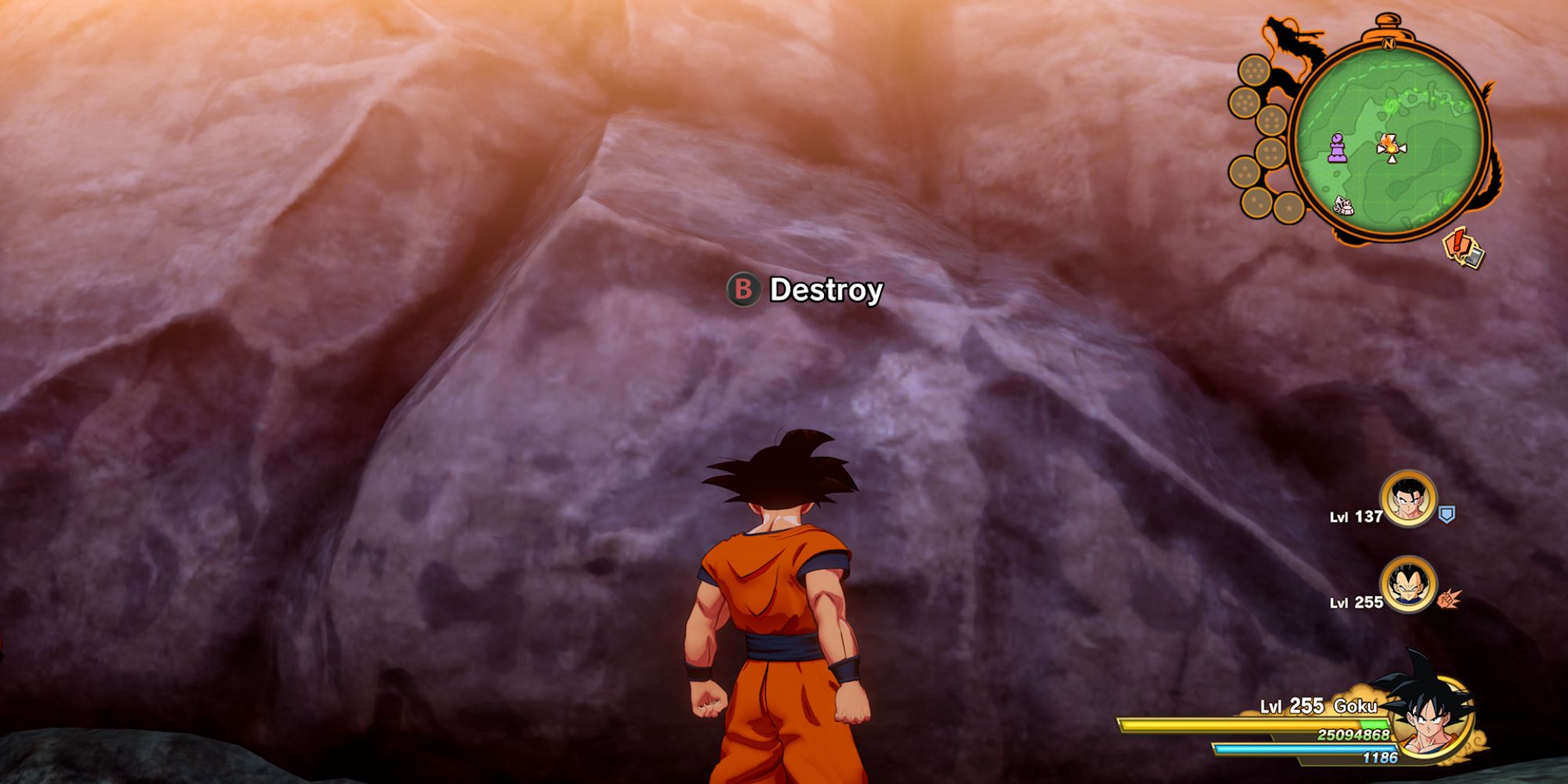 Dragon Ball Z Kakarot Screenshot Destroy Boulder