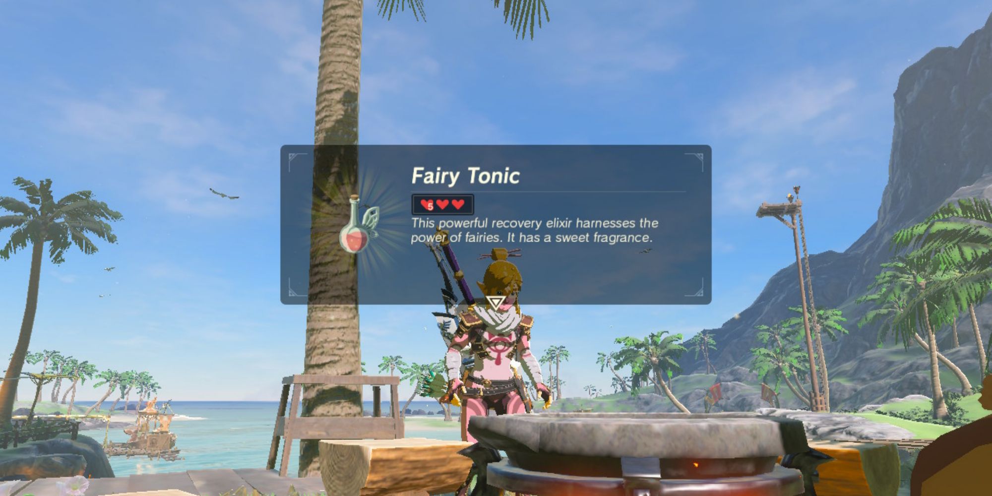 Fairy Tonic Description and Link from The Legend of Zelda: Breath of The Wild
