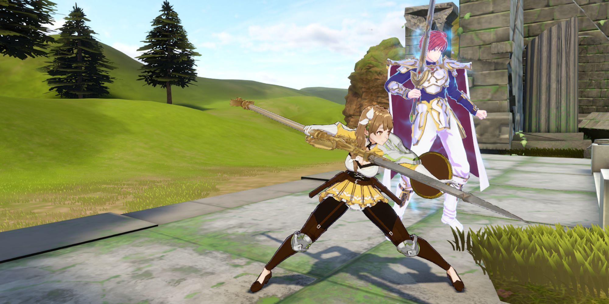 Fire Emblem Engage - Goldmary and Leif in battle