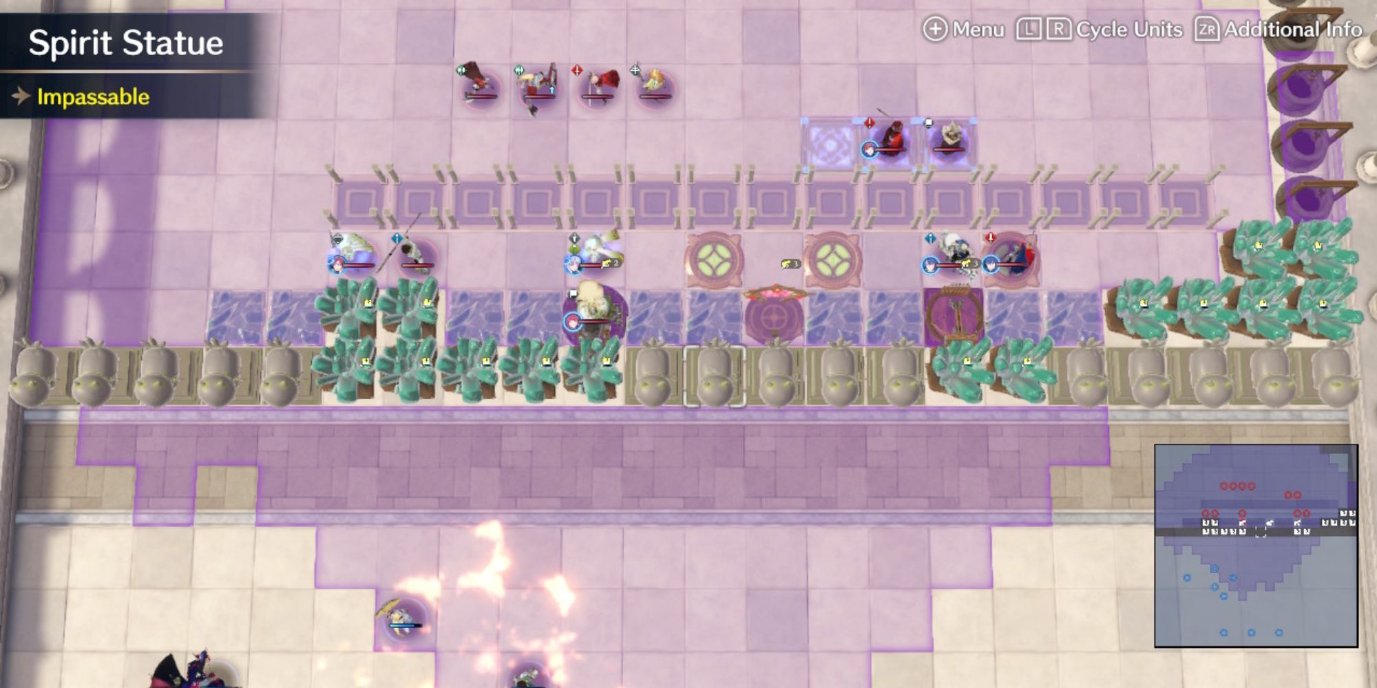 Fire Emblem Engage - Units deployed on a custom created Outrealm Trial map
