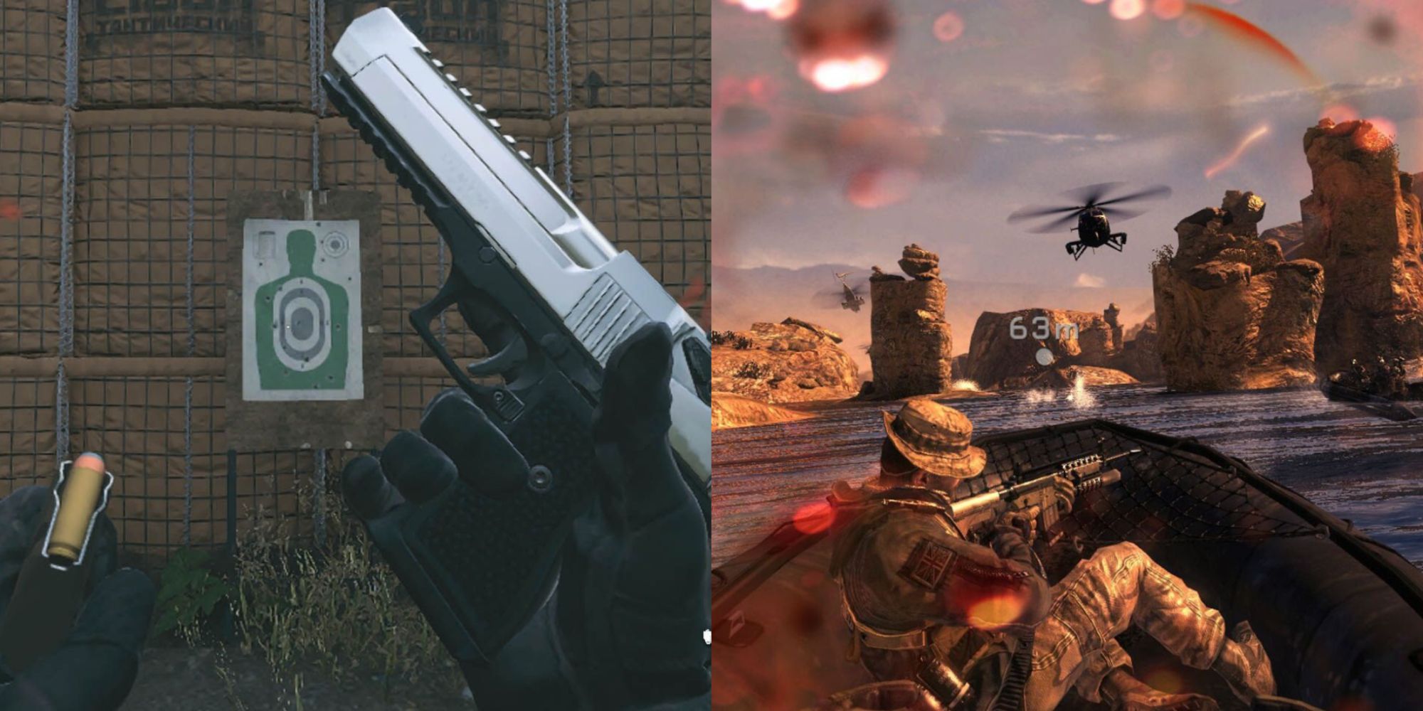 FPS Tropes That Don't Make Sense Featured Split Image Of Reloading And Captain Price In Boat