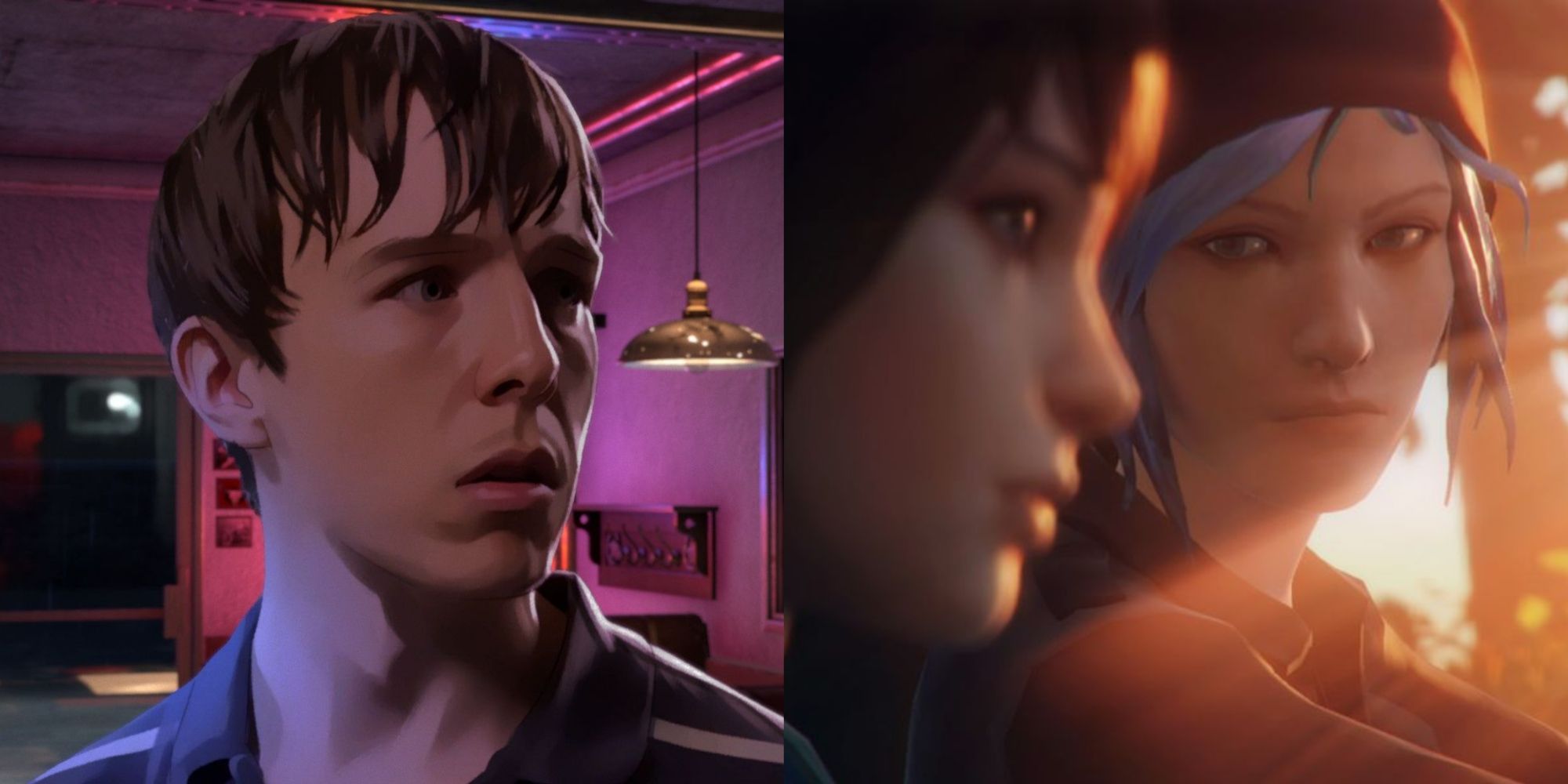 Games With Choices That Matter Featured Split Image As Dusk Falls and Life Is Strange