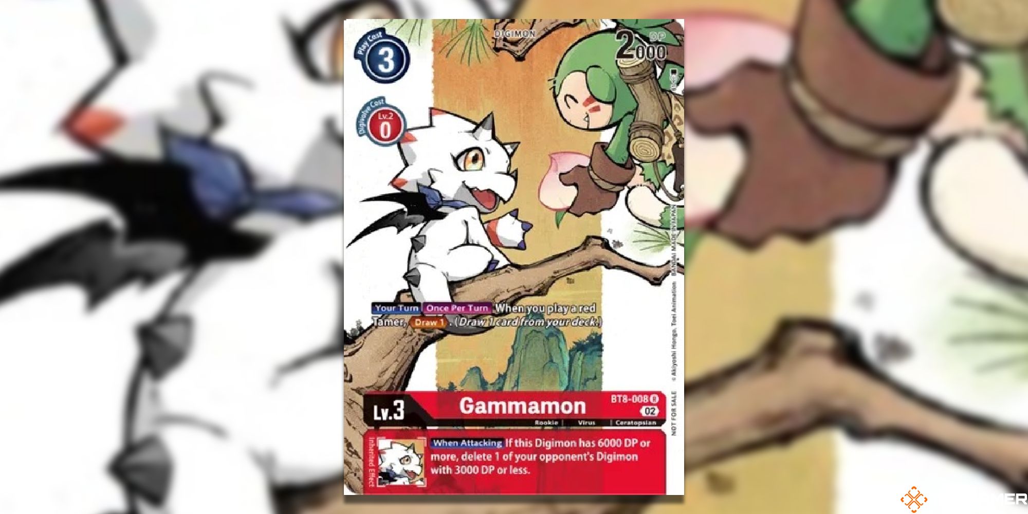 gammamon card art from illustration contest 2022 digimon card game
