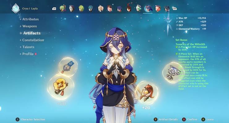 Layla Needs HP and Energy Recharge