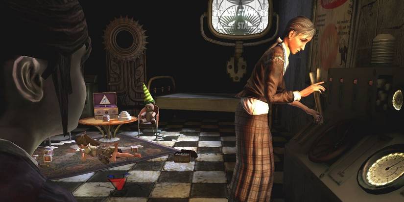 Tenenbaum and a Little Sister in BioShock 2