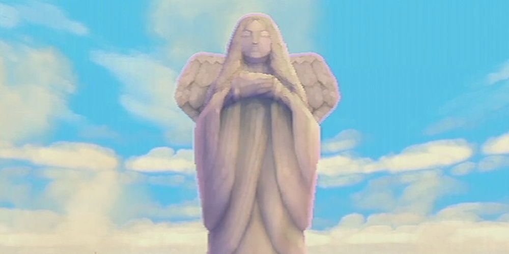 A depiction of the Goddess Hylia in Skyward Sword the video game