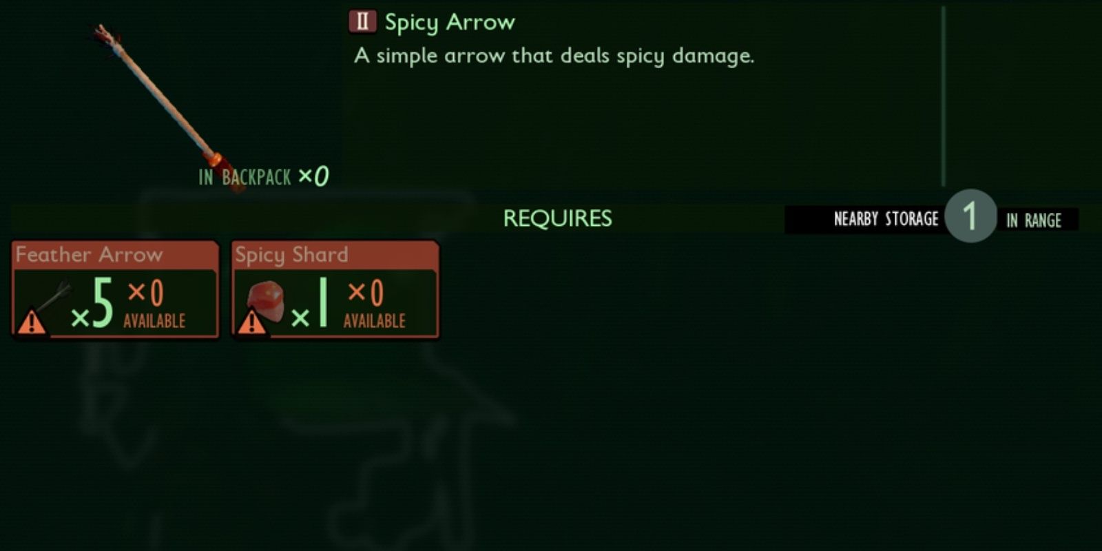  Spicy Arrow and its recipe.