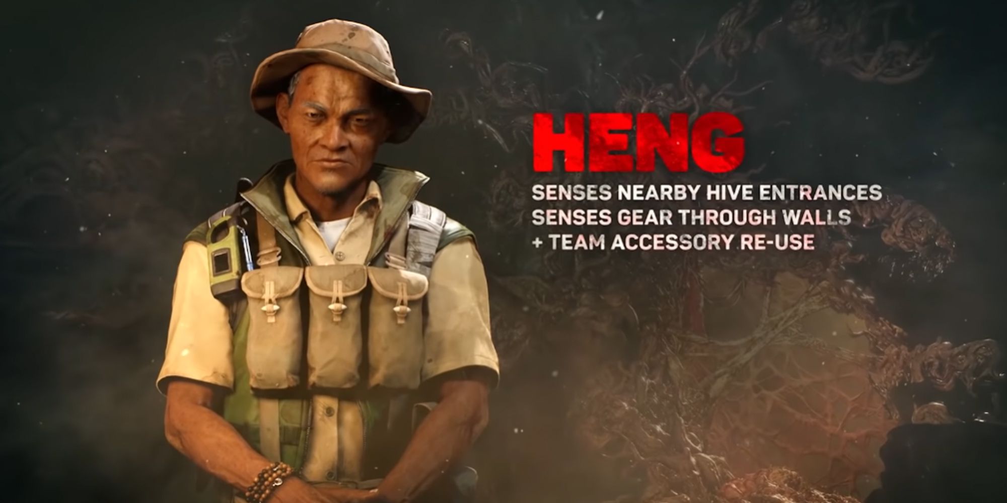 Screenshot of Heng from the "Tunnels of Terror" launch trailer.