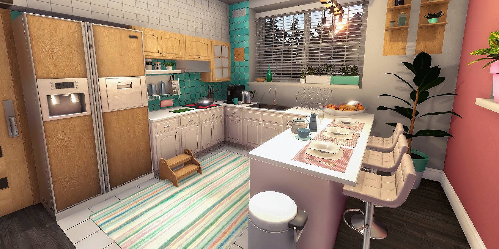 An ornate looking kitchen in House Flipper