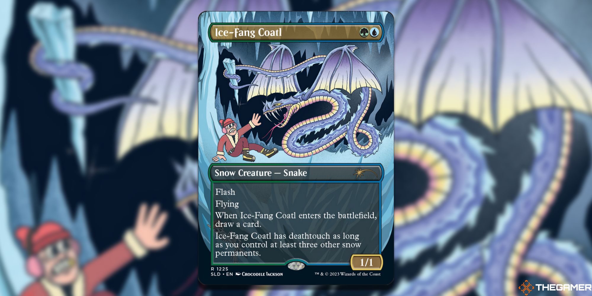The card Ice-Fang Coatl from Magic: The Gathering.