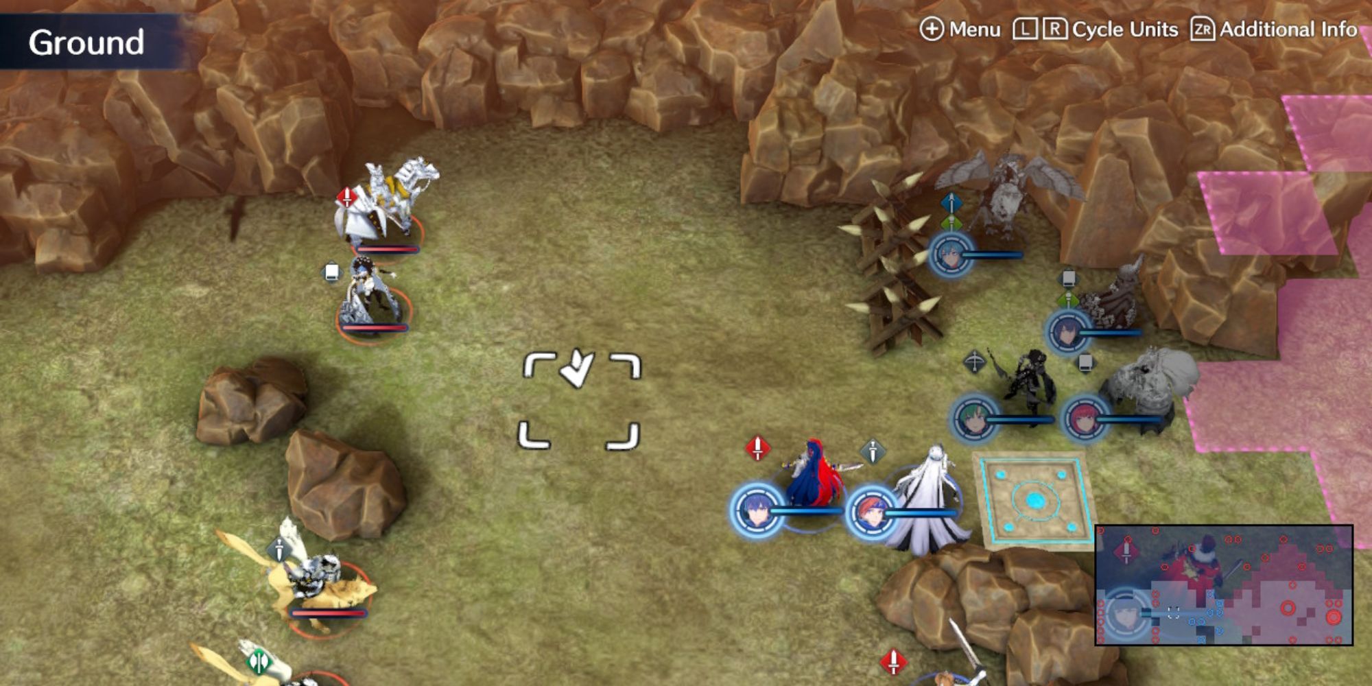Fire Emblem Engage - Battle map for the mountain area in the Tempest Trials