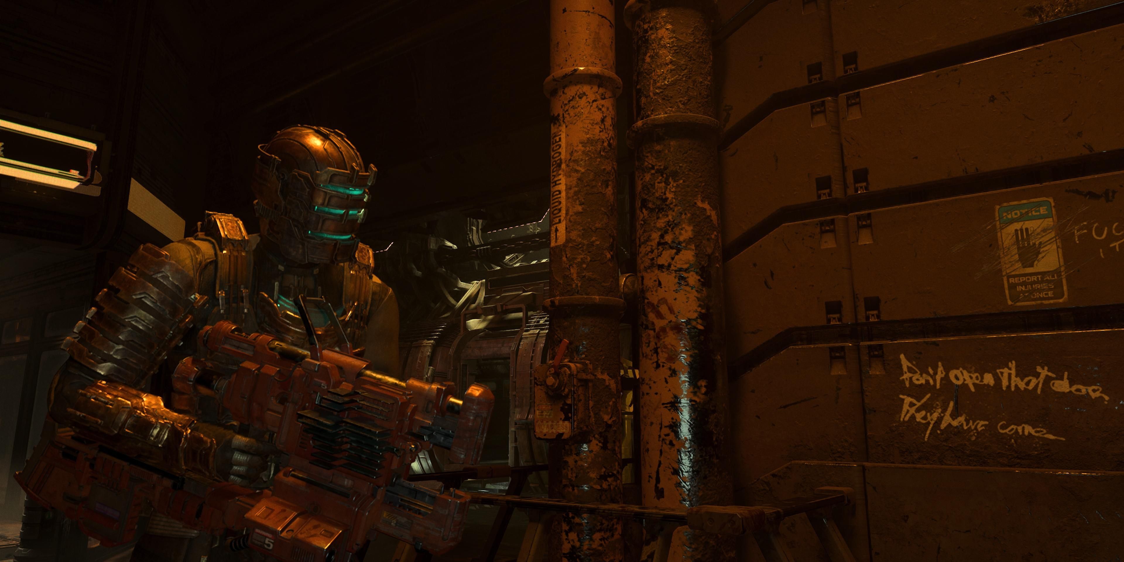 Isaac caring the contact beam in Dead Space