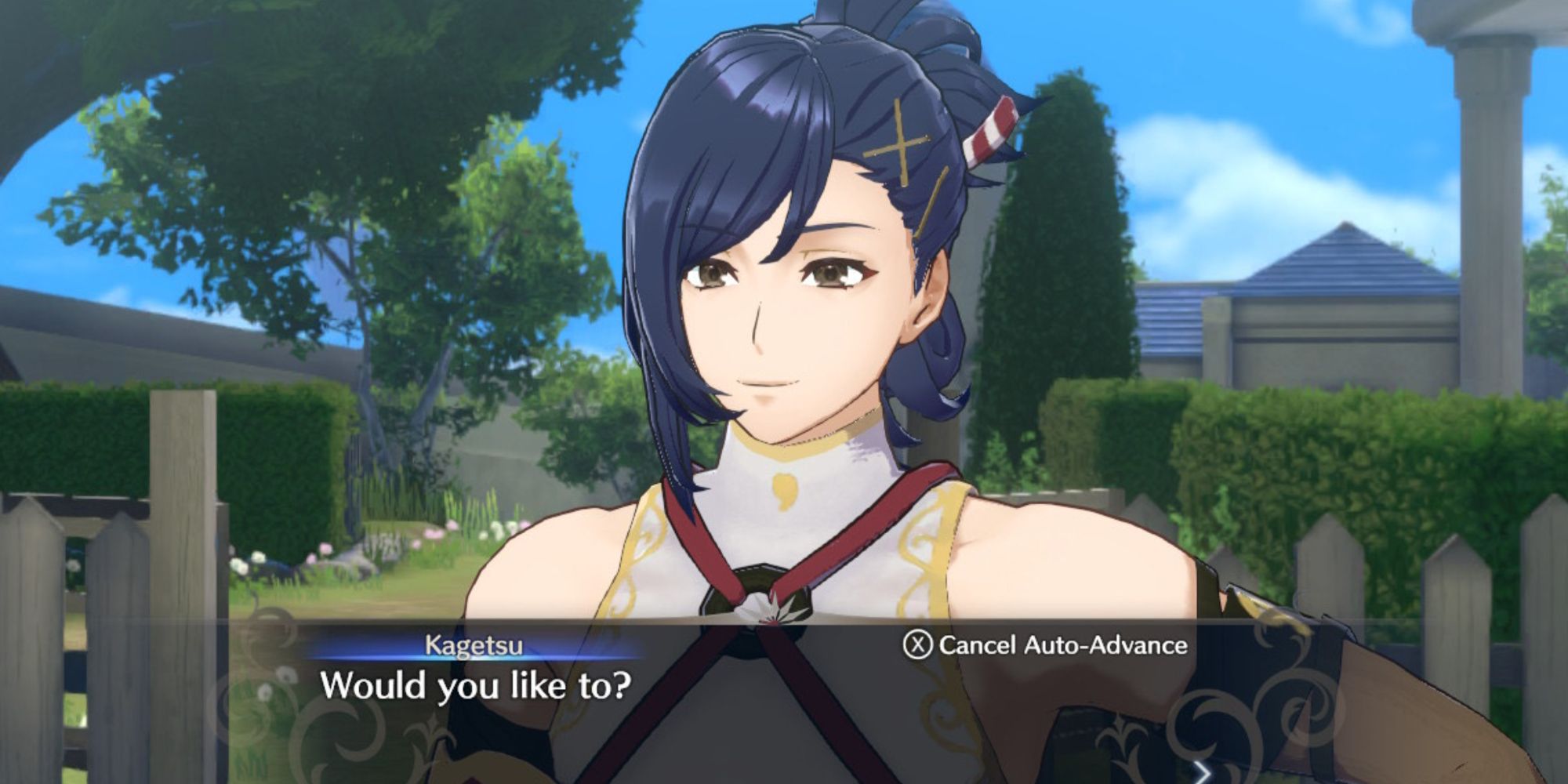 Fire Emblem Engage a blue-haired man with feminine features