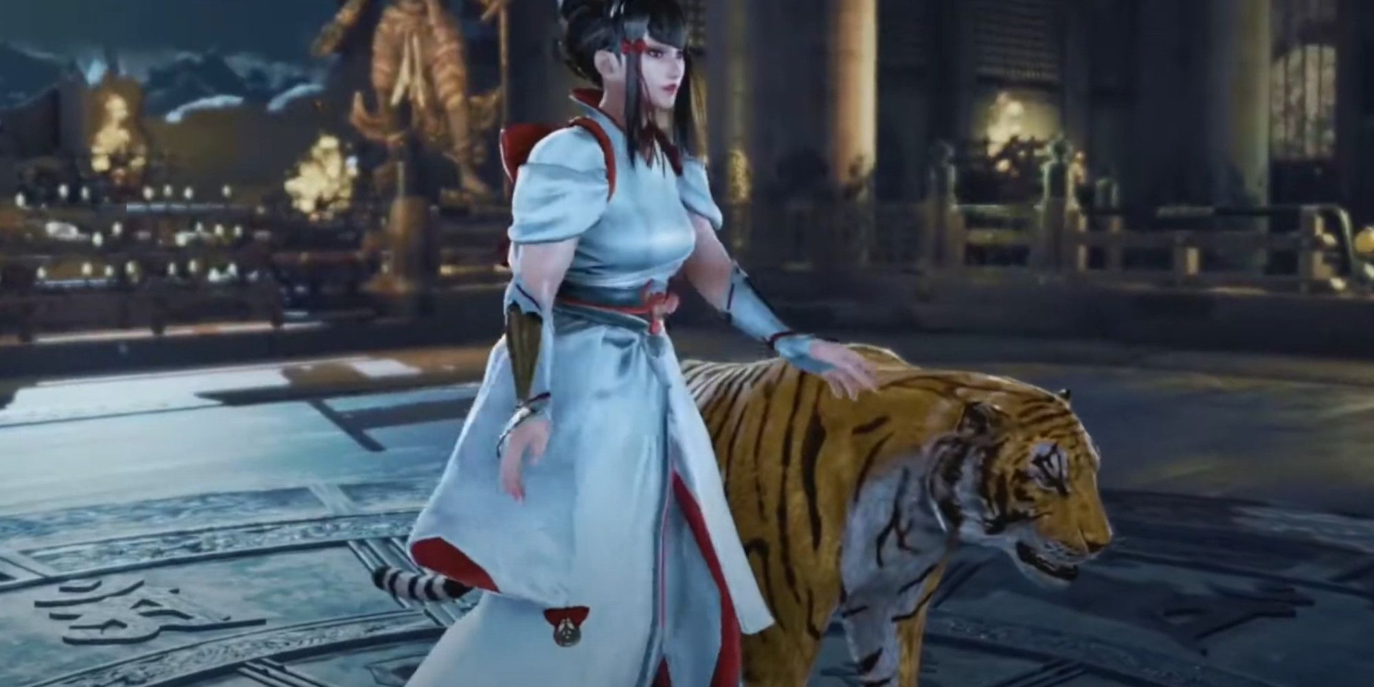 Kazumi and her tiger in Tekken 7.