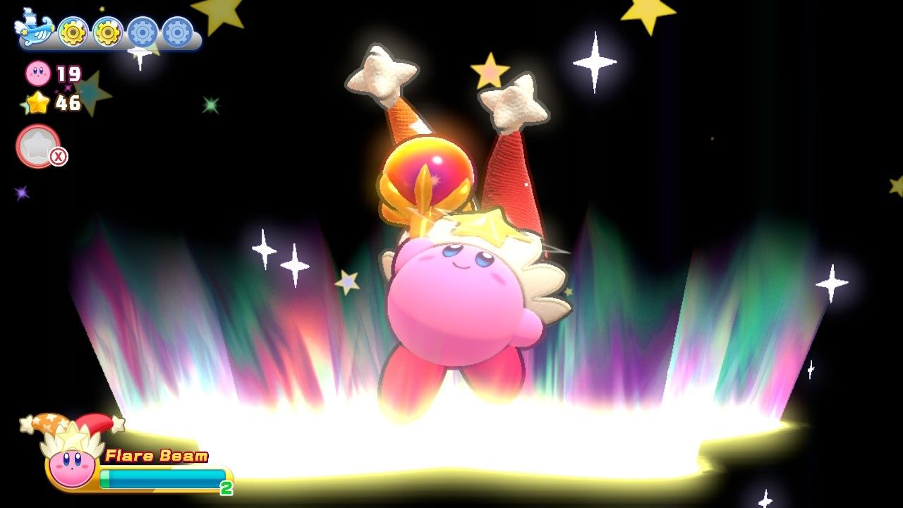 Kirby Raisin Ruins Stage Two Flare Beam Суперспособность