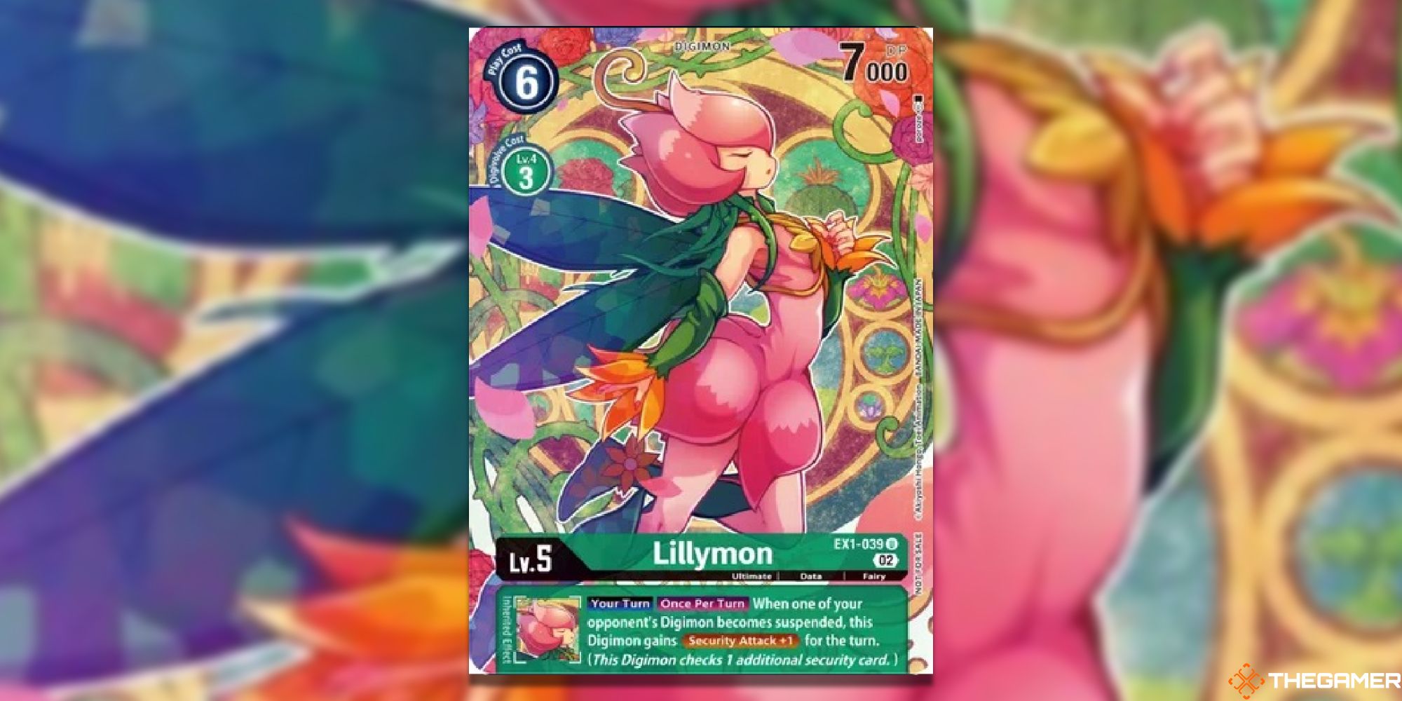 lillymon card art from illustration contest 2022 digimon card game