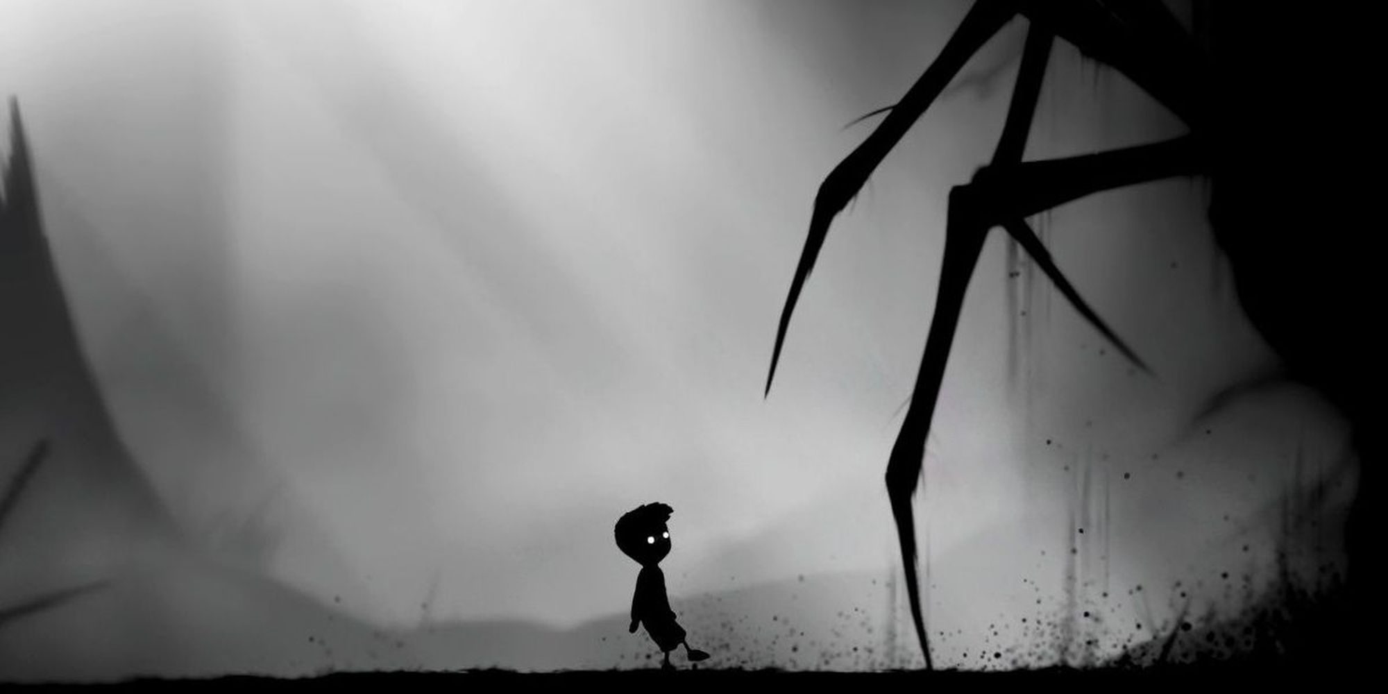 Limbo - The Silhouette Spider About To Attack The Boy