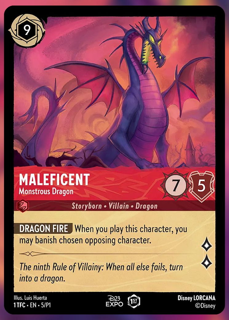 Lorcana: Maleficent, Monstrous Dragon card