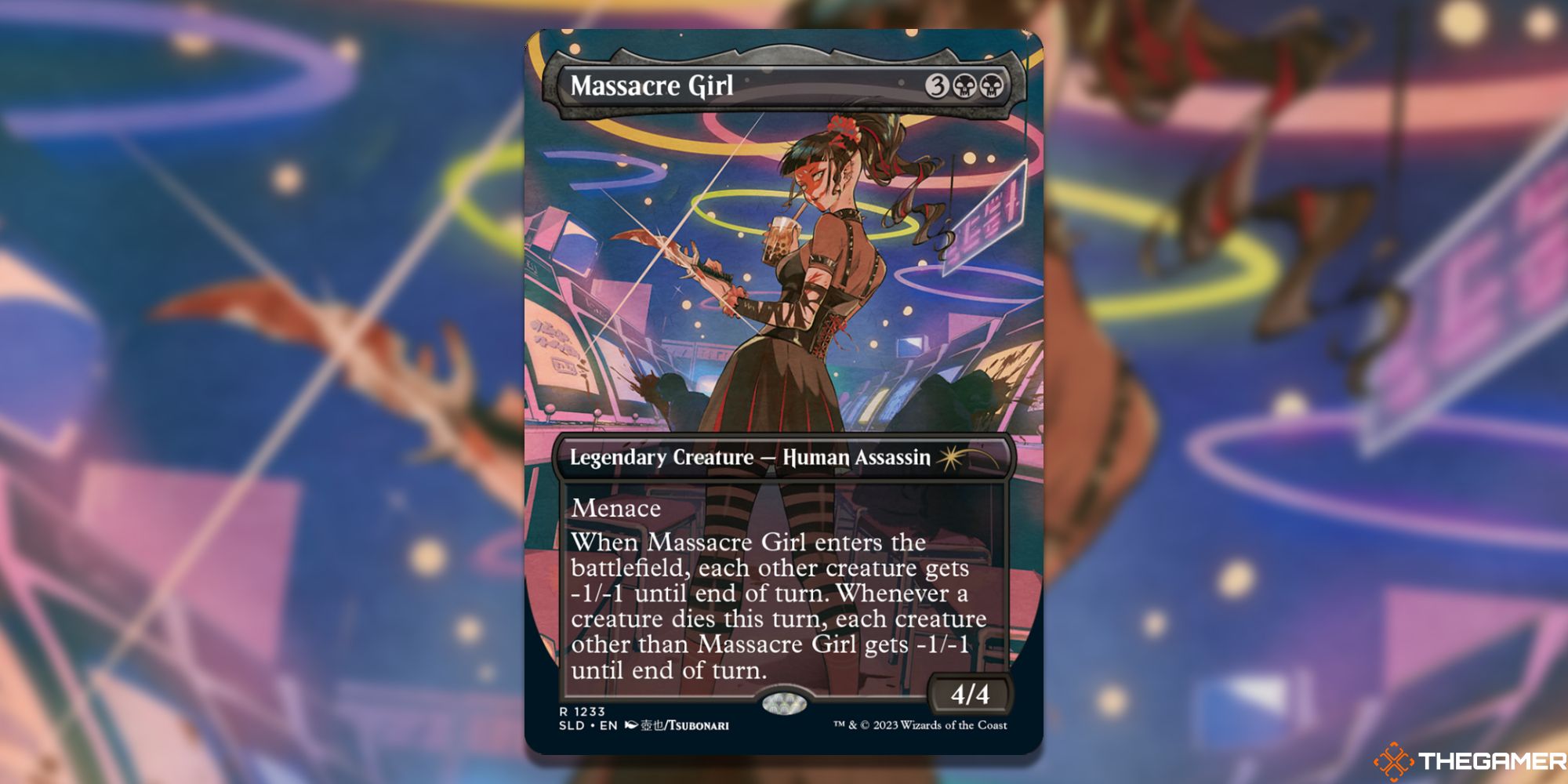 The card Massacre Girl from Magic: The Gathering.